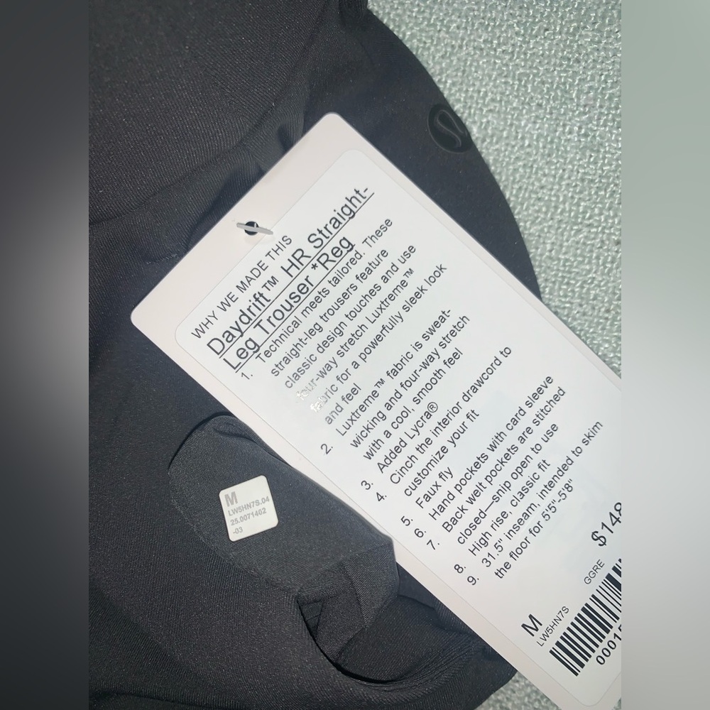 Lululemon NWT Daydrift High-Rise Straight-Leg Trouser Regular M Graphite Grey - Picture 2 of 14